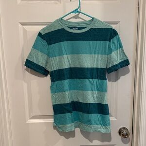 Mossimo Supply Co. Blue Striped Short Sleeve Tee